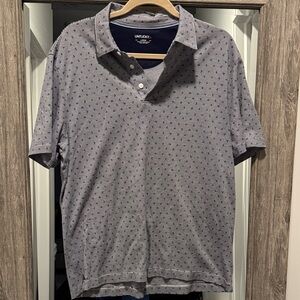 UNTUCKit Men's Blue Patterned Polo Shirt